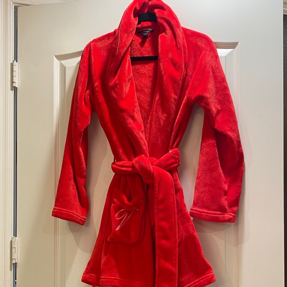 Victorias Secret plush Luxurious Red Women's short Robe